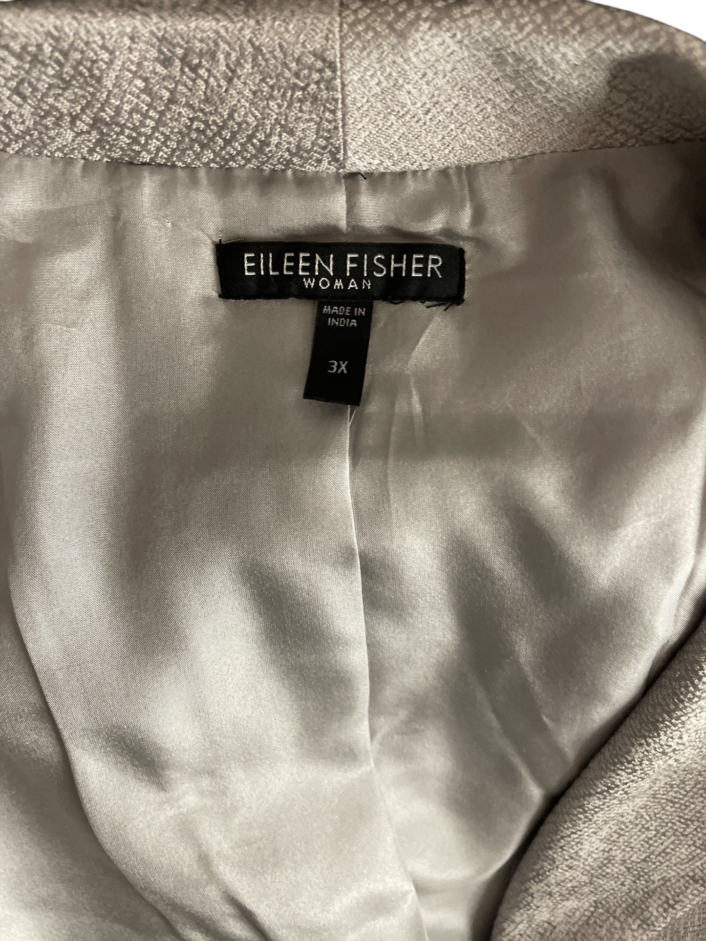 Blazer By Eileen Fisher In Grey, Size: 3x