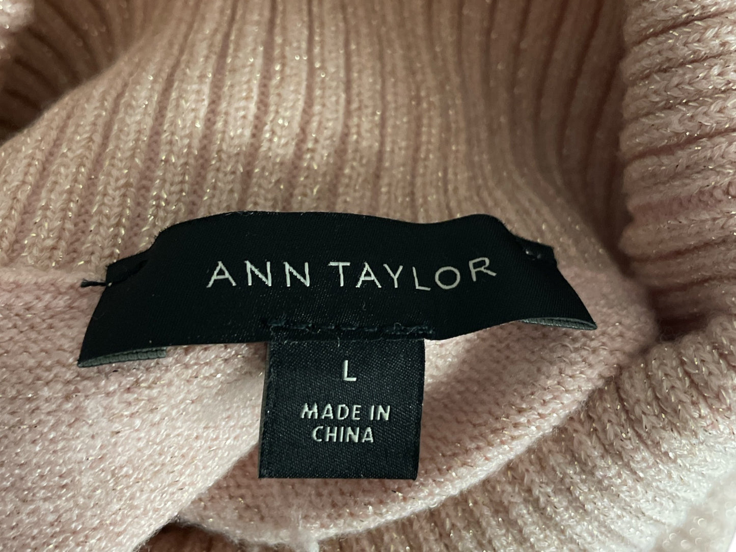 Sweater By Ann Taylor In Peach, Size: L