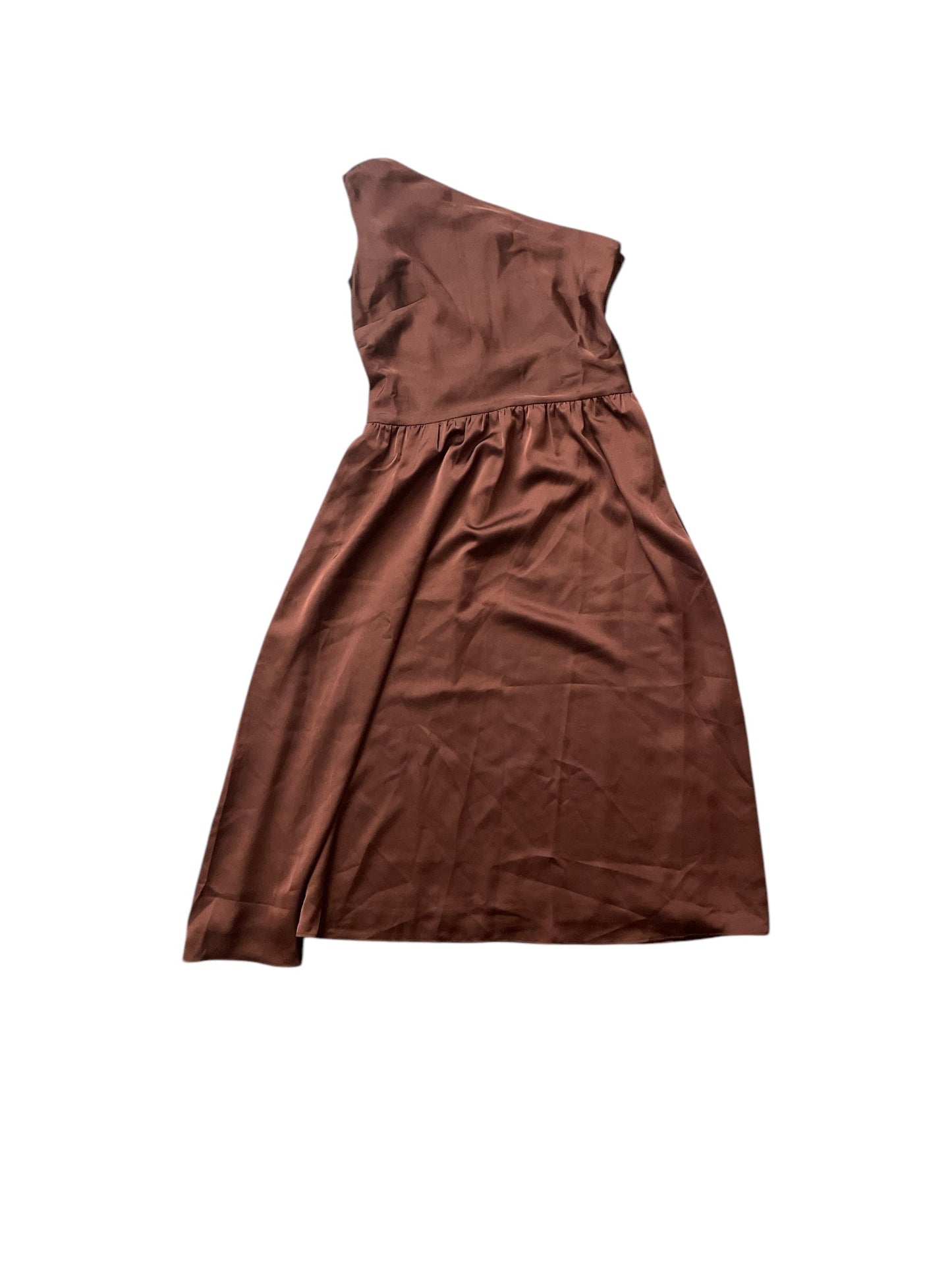 Dress Casual Midi By Ann Taylor In Brown, Size: 0