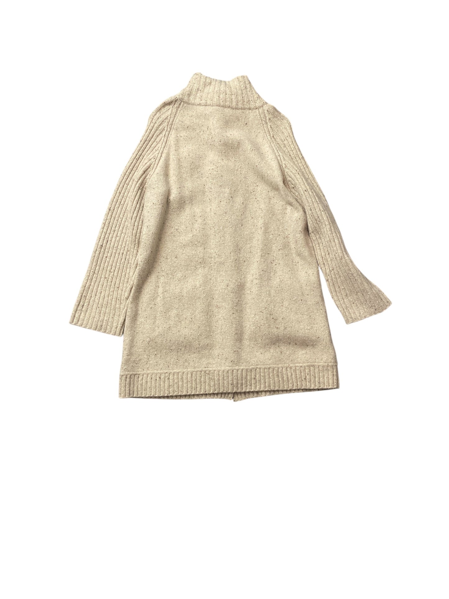 Sweater Cardigan By Eileen Fisher In Tan, Size: M