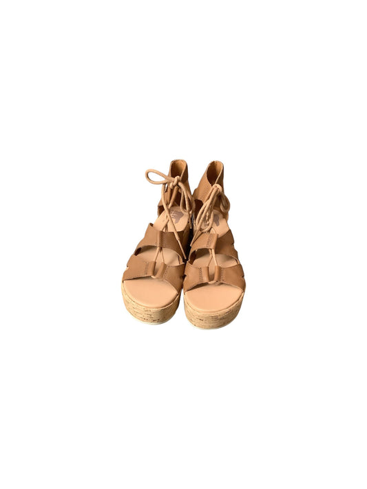 Sandals Heels Wedge By Sorel In Tan, Size: 7.5