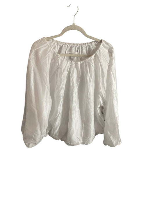 Top Long Sleeve Basic By Banana Republic In White, Size: Xl