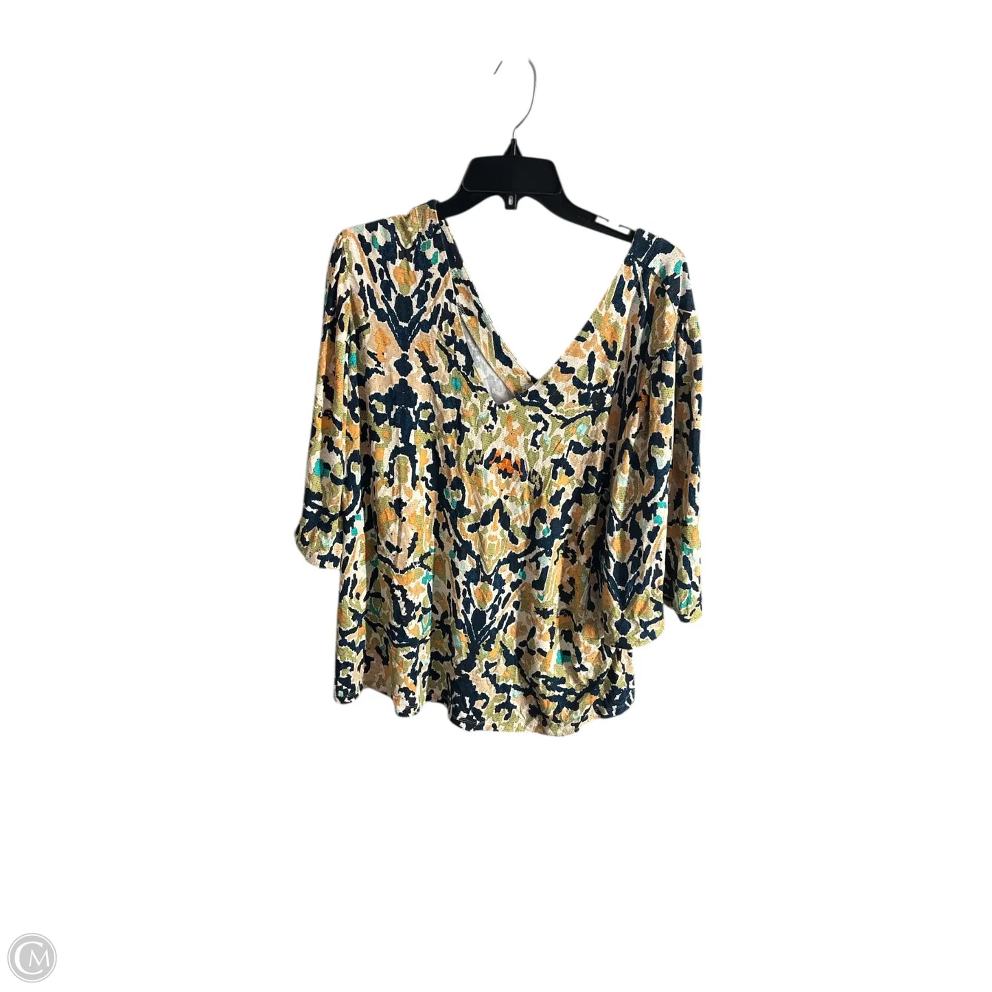 Top Short Sleeve Basic By Nic + Zoe In Multi-colored, Size: 3x