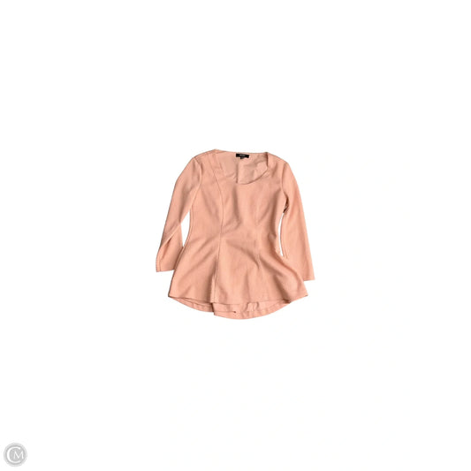 Top Long Sleeve Basic By Isaac Mizrahi Live Qvc In Peach, Size: Xs