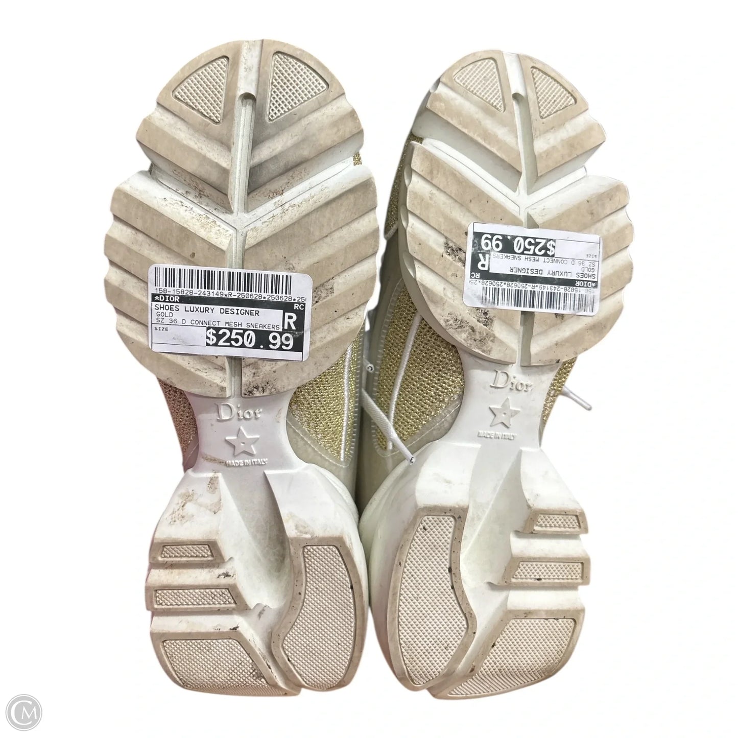 Shoes Luxury Designer By Dior In Gold