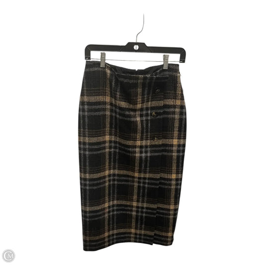 Skirt Midi By Clothes Mentor In Plaid Pattern, Size: M