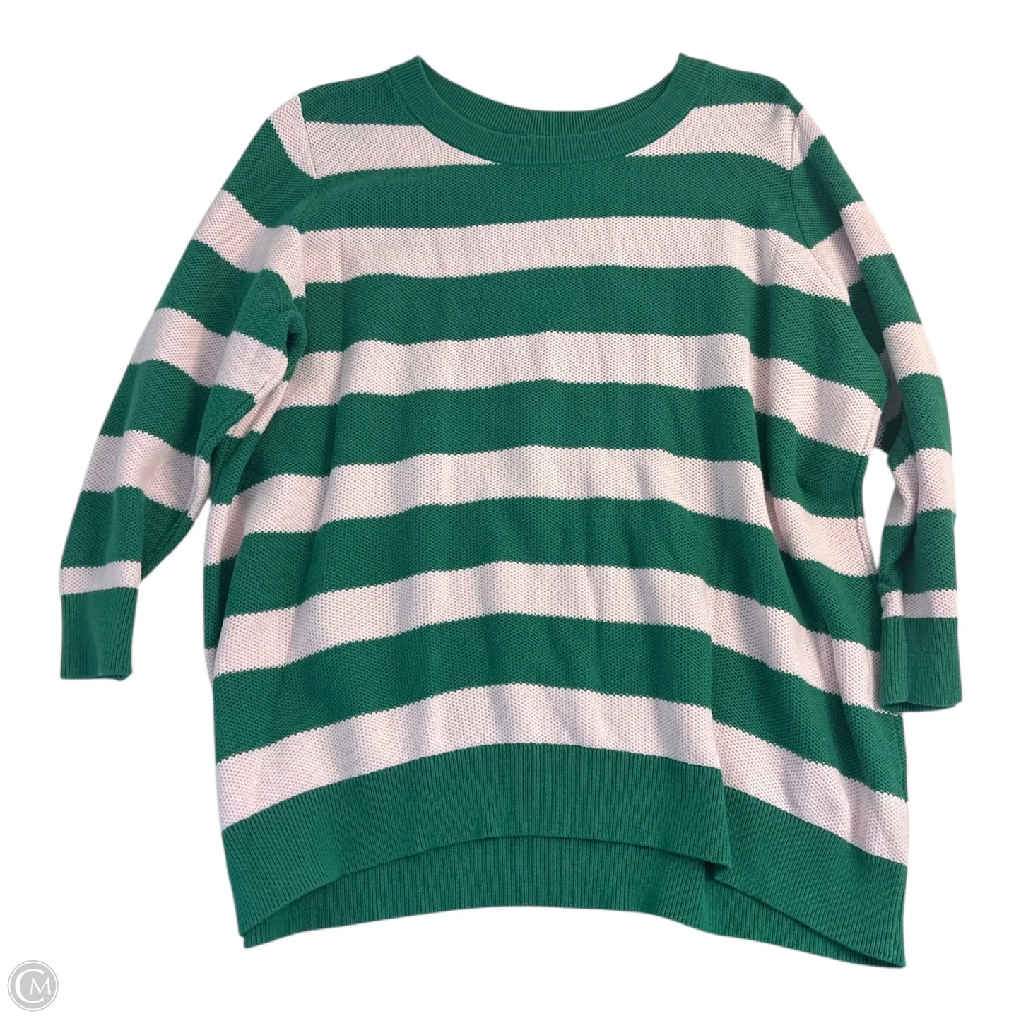 Sweater By Halogen In Green & Pink, Size: 3x