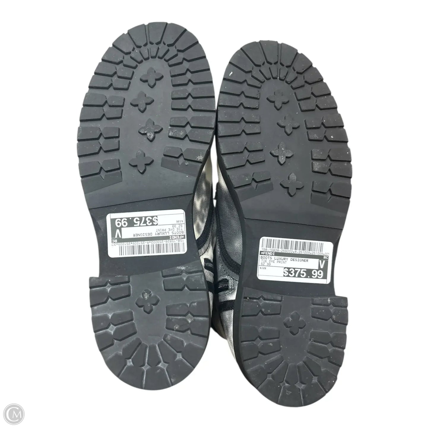 Boots Luxury Designer By Fendi In Tie Dye Print