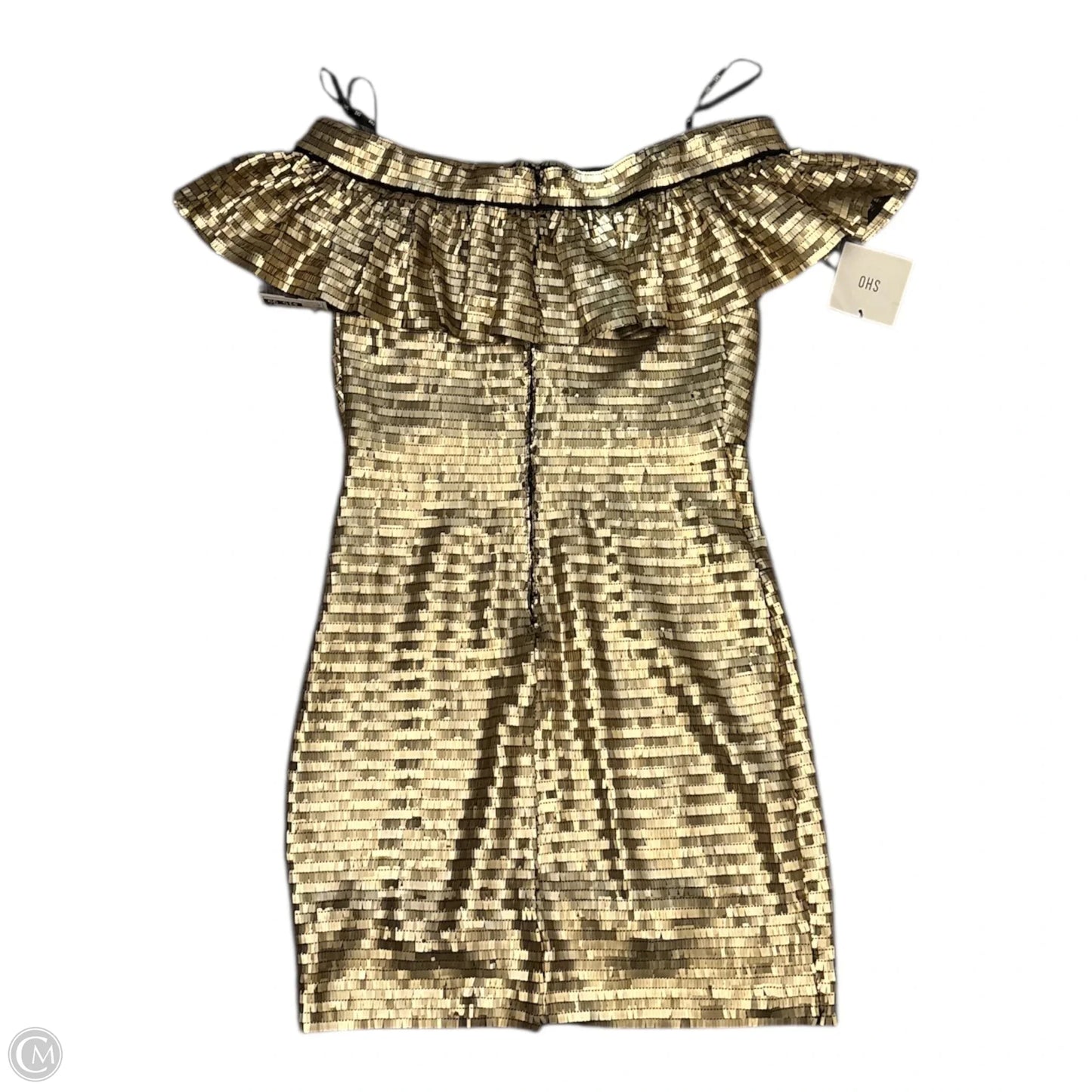 Dress Party Midi By Clothes Mentor In Gold, Size: 6