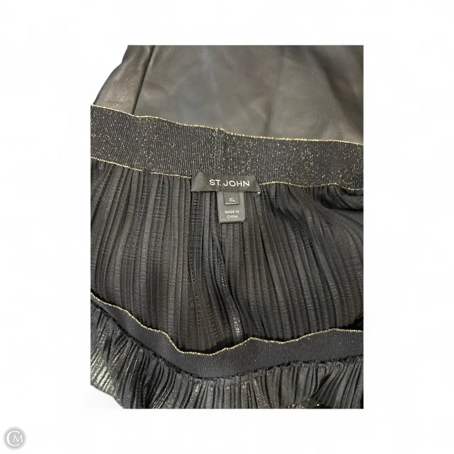 Skirt Luxury Designer By St John Collection In Gold, Size: Xl