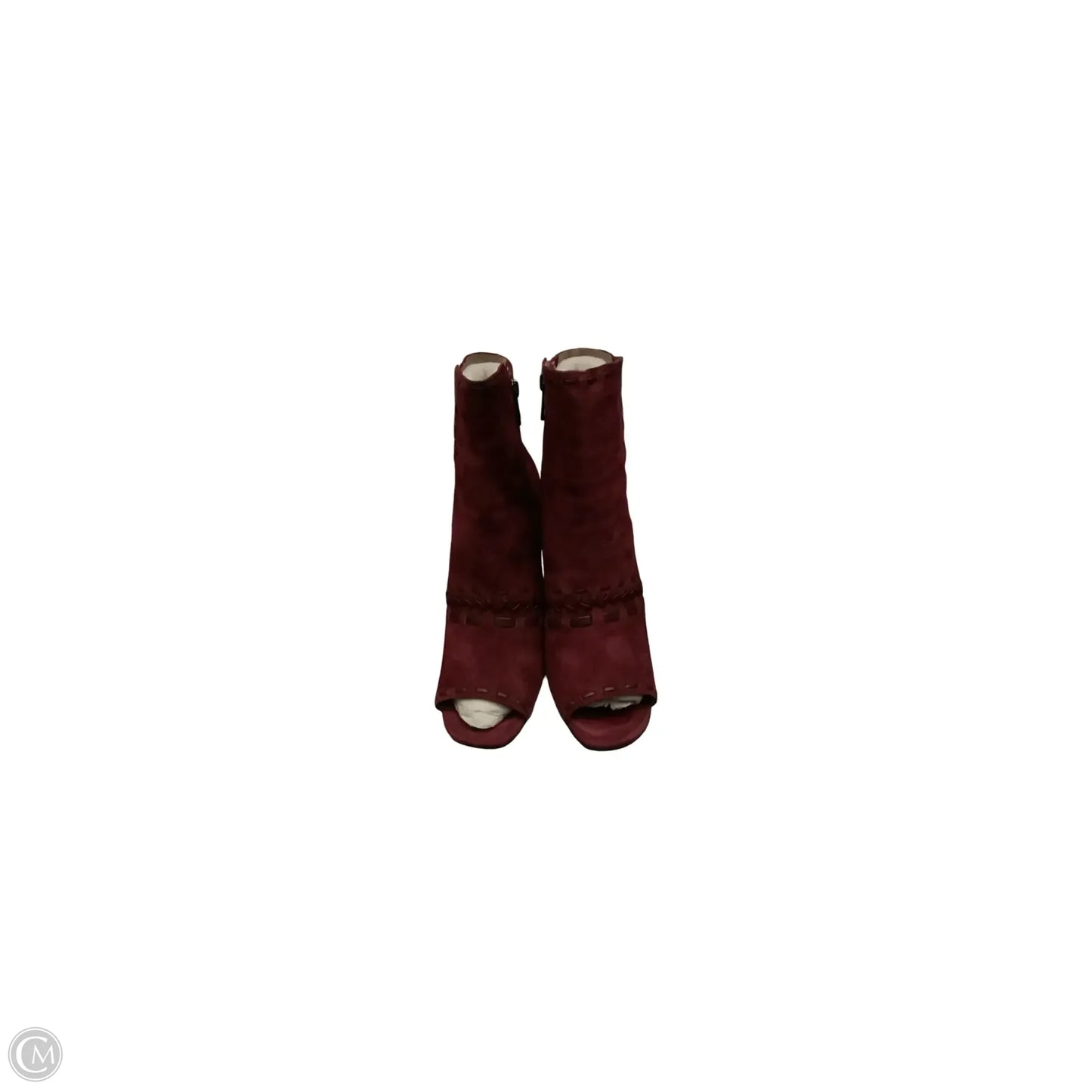 Boots Ankle Heels By Donald Pliner In Maroon, Size: 9