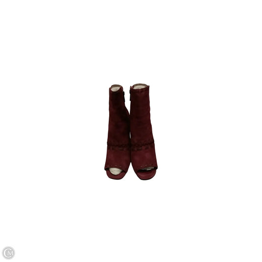 Boots Ankle Heels By Donald Pliner In Maroon, Size: 9