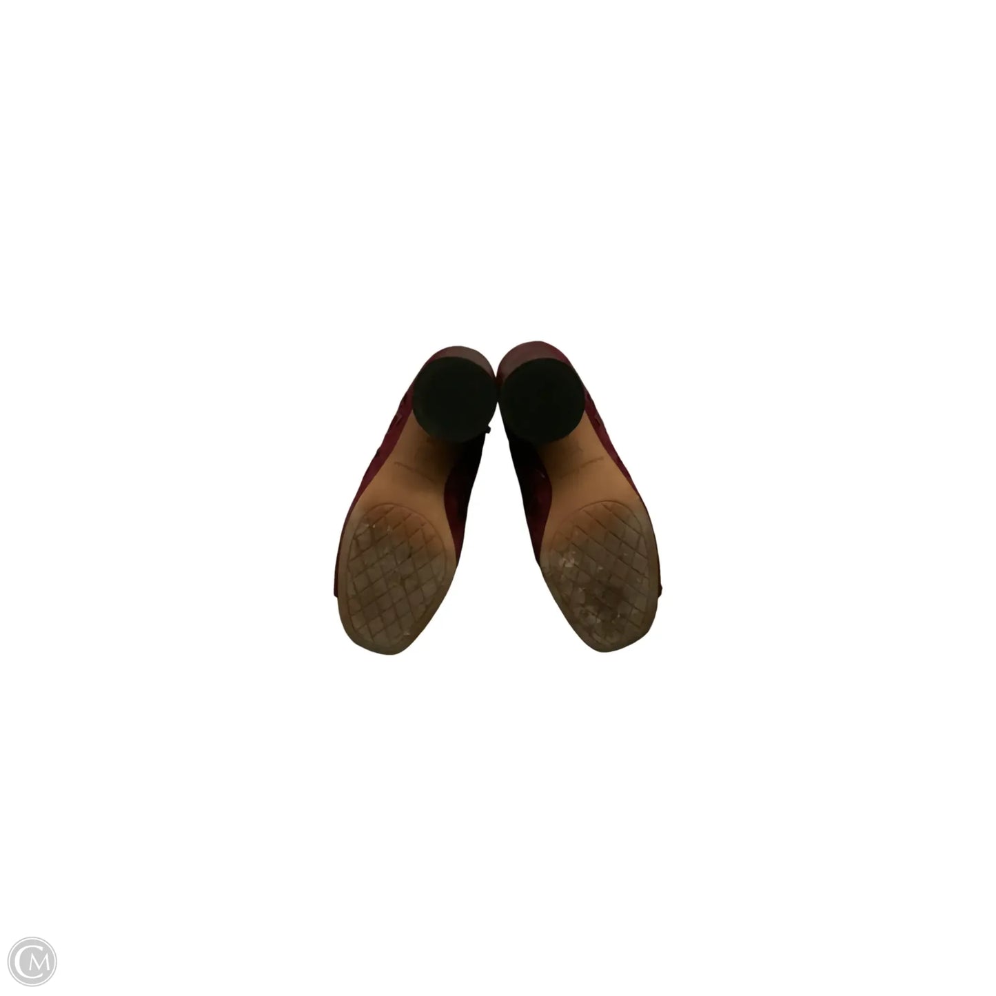 Boots Ankle Heels By Donald Pliner In Maroon, Size: 9