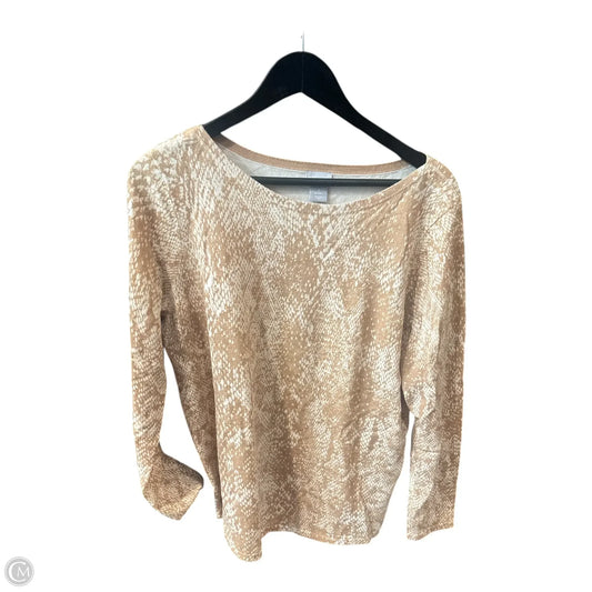 Top Long Sleeve Basic By Chicos In Tan, Size: L