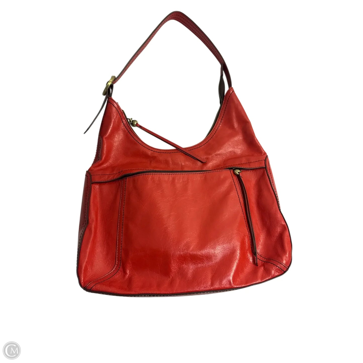 Handbag Leather By Hobo Intl, Size: Medium