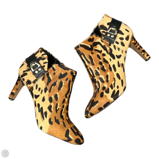 Boots Ankle Heels By Vince Camuto In Animal Print, Size: 9.5