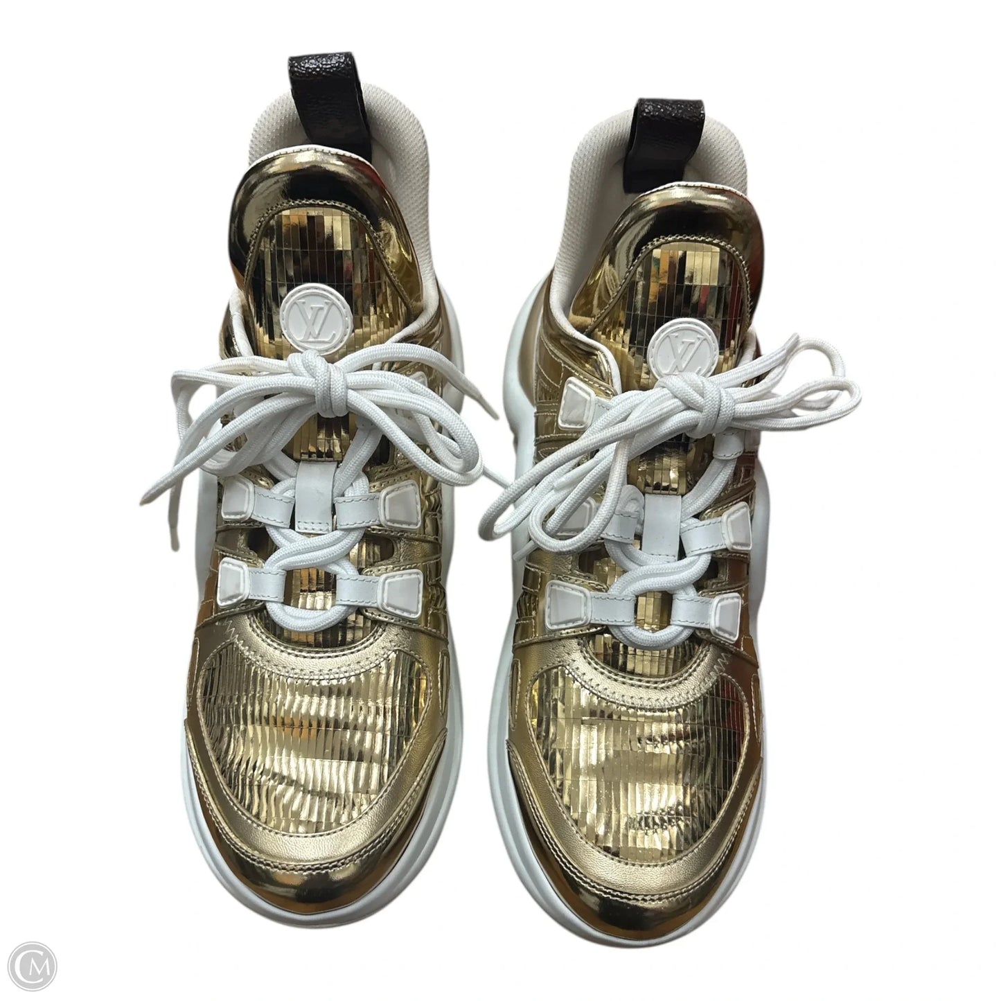 Shoes Luxury Designer By Louis Vuitton In Gold