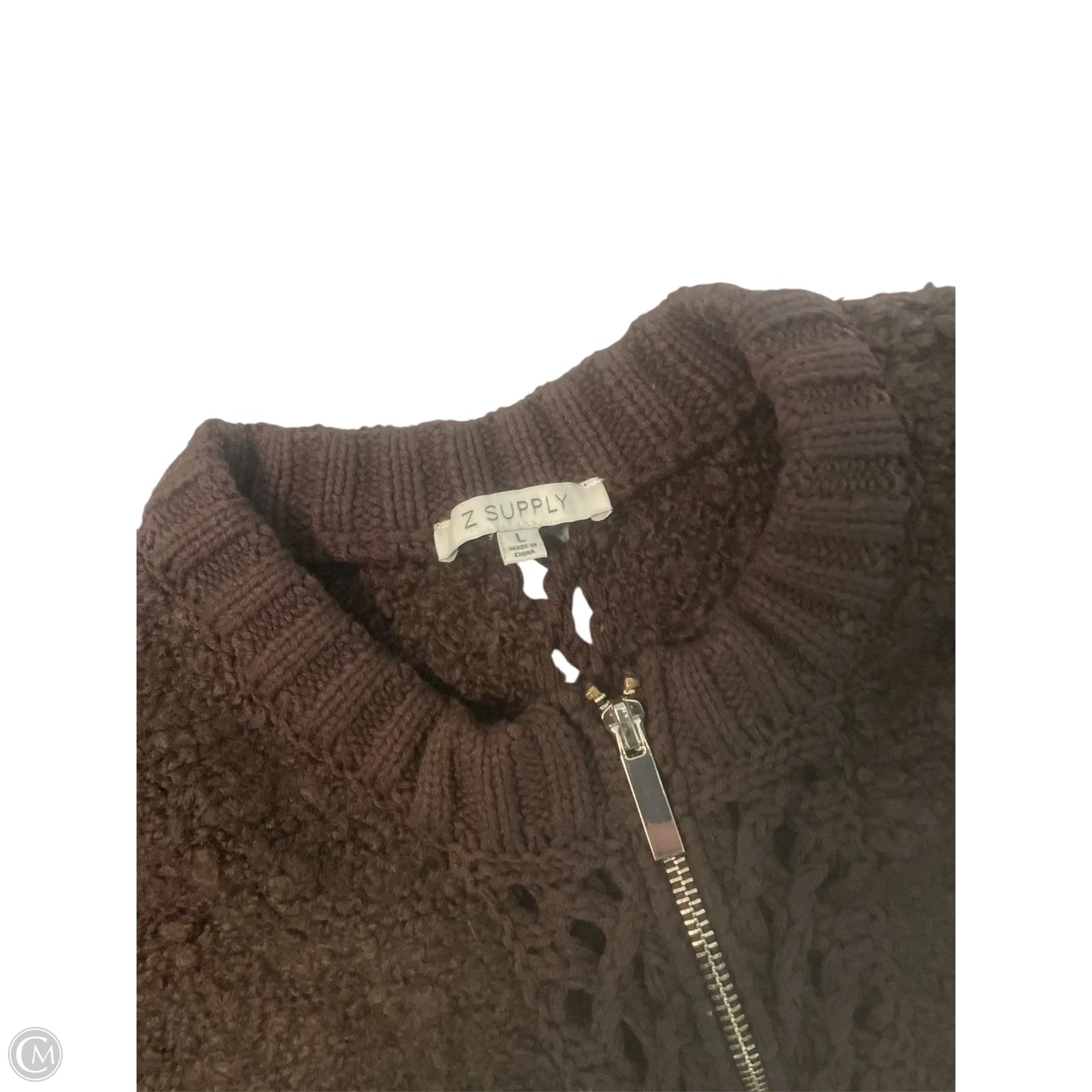 Sweater By Z Supply In Brown, Size: L
