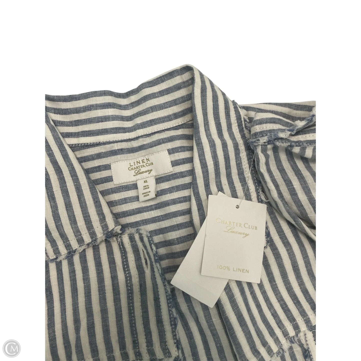 Pants Set 2pc By Charter Club In Blue & White, Size: Xl