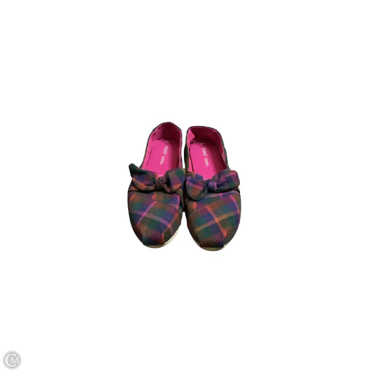 Shoes Flats By Toms In Plaid Pattern, Size: 9.5