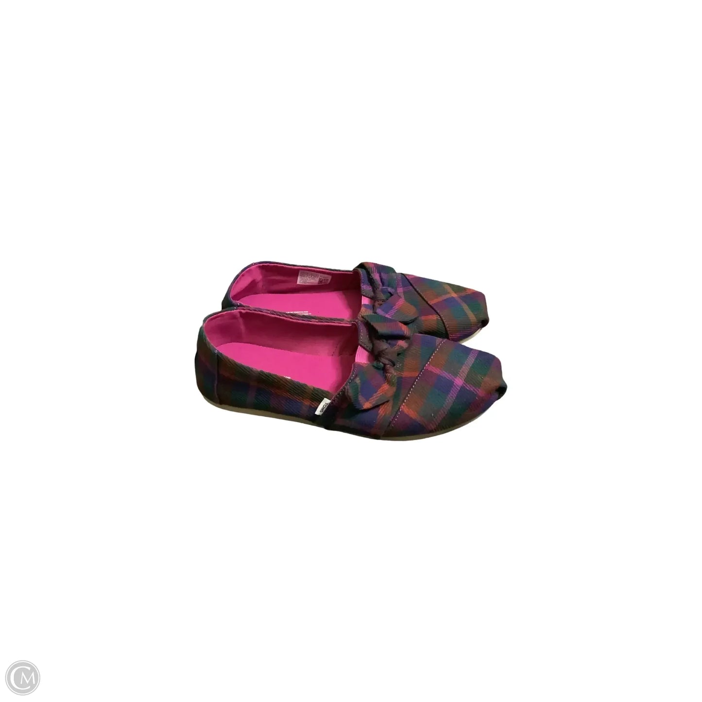 Shoes Flats By Toms In Plaid Pattern, Size: 9.5