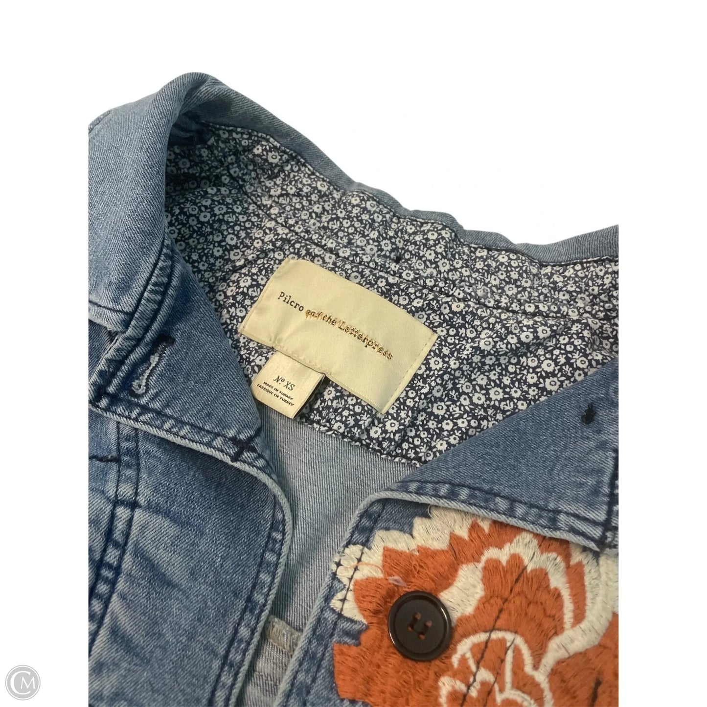 Jacket Denim By Pilcro In Blue, Size: Xs