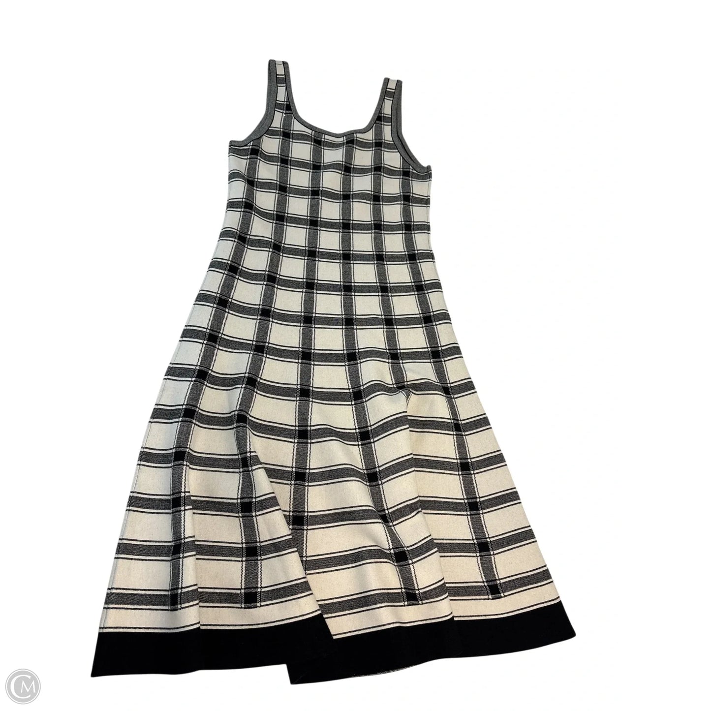 Dress Casual Midi By Clothes Mentor In Black & White, Size: L