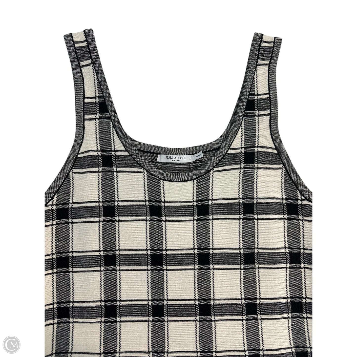 Dress Casual Midi By Clothes Mentor In Black & White, Size: L