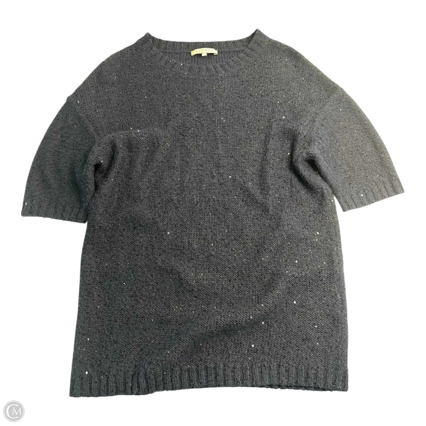 Top Short Sleeve Designer By Sandro In Blue, Size: S