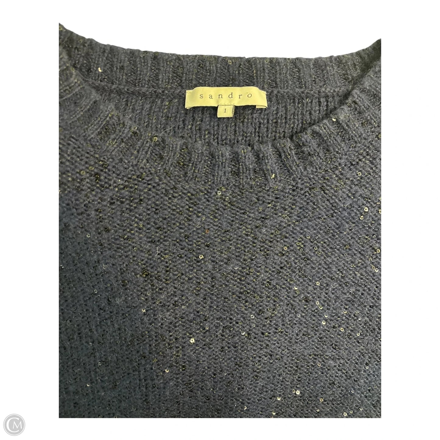 Top Short Sleeve Designer By Sandro In Blue, Size: S