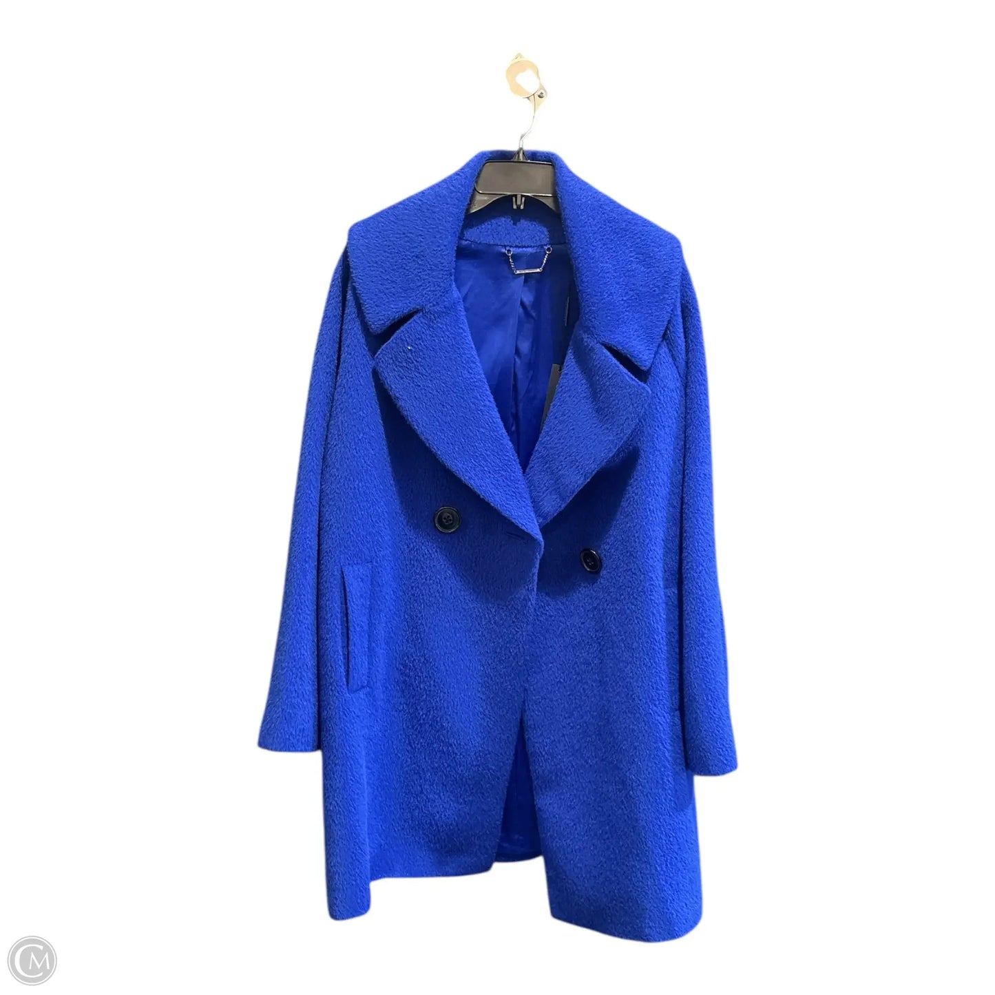 Coat Wool By Elie Tahari In Blue, Size: L