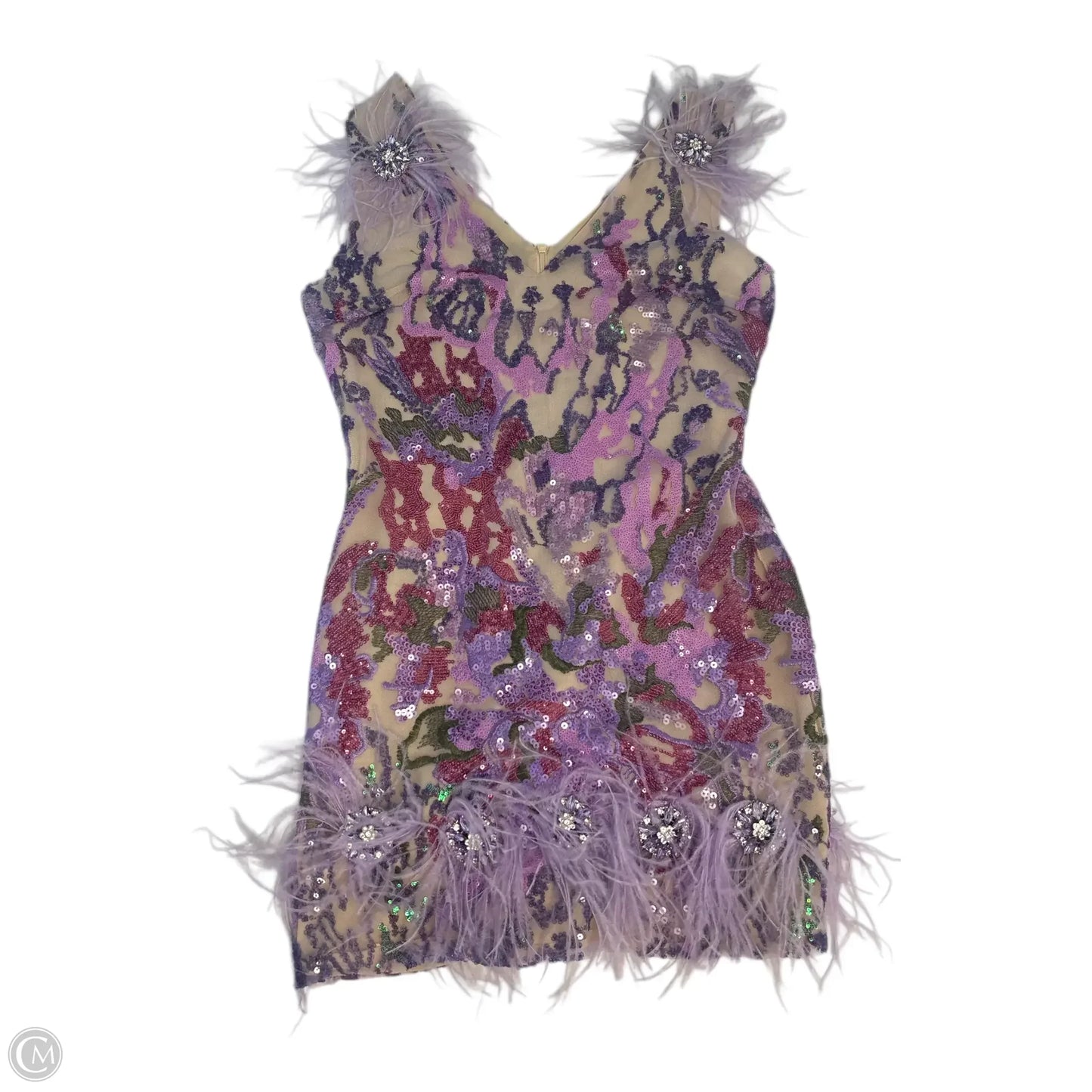 Dress Party Midi By Clothes Mentor In Multi-colored, Size: M