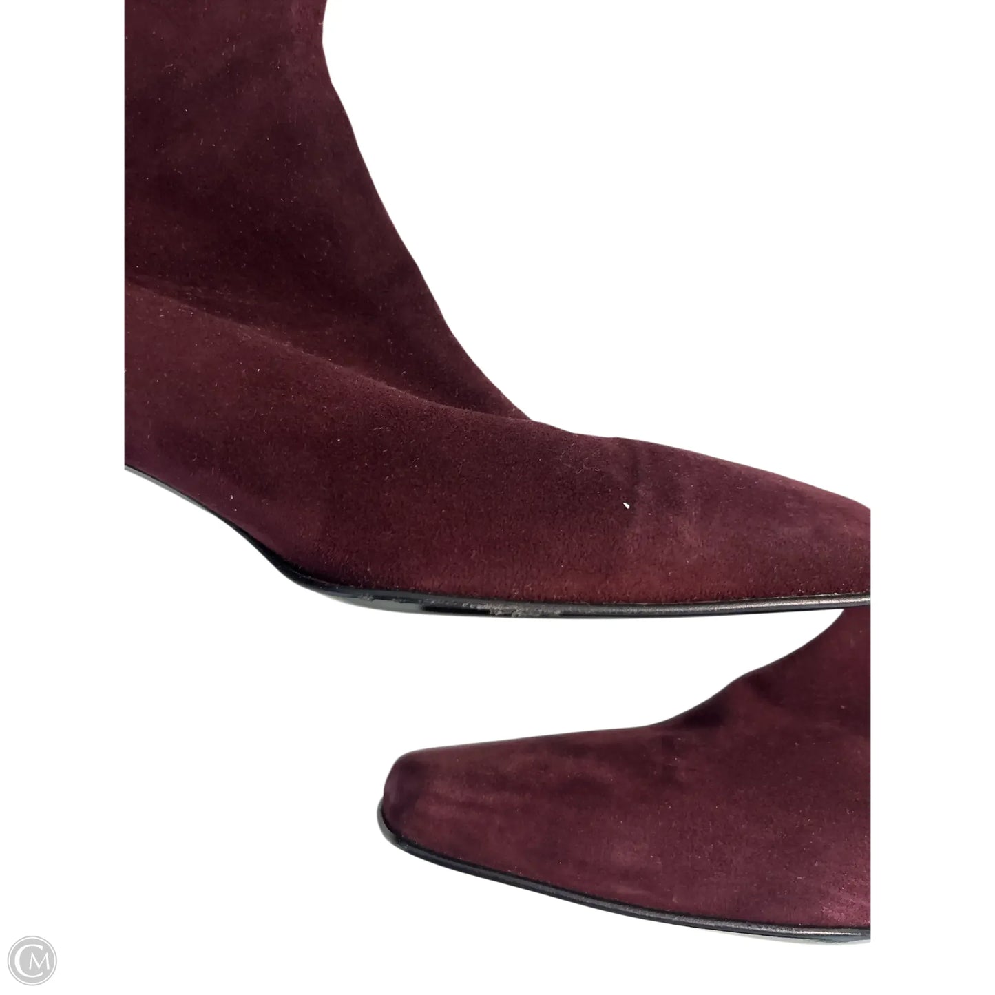 Boots Luxury Designer By St John Collection In Maroon, Size: 9