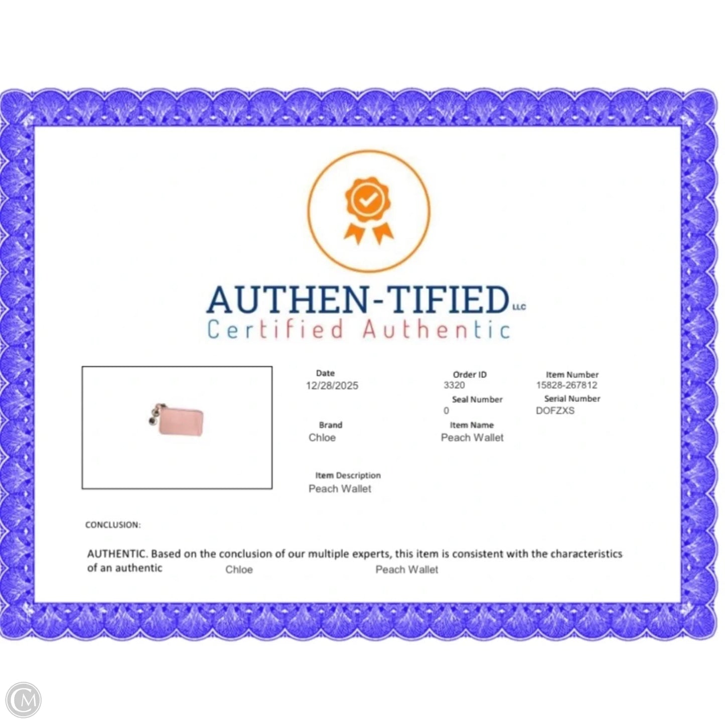 Wallet Luxury Designer By Chloe, Size: Small