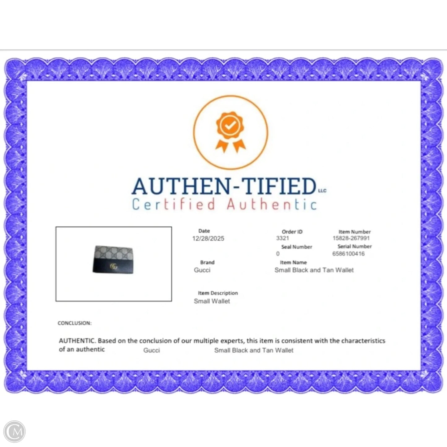 Wallet Luxury Designer By Gucci, Size: Small