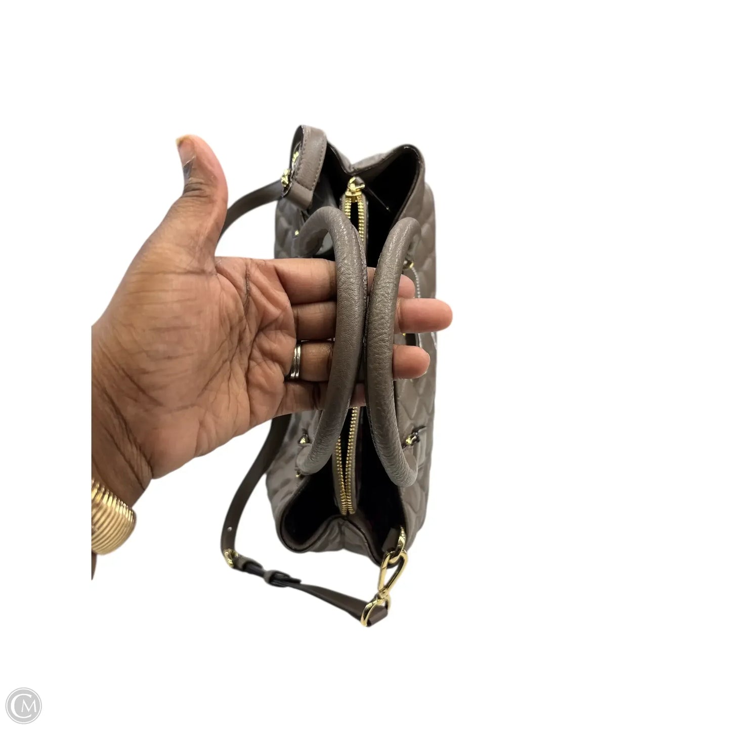 Handbag Leather By Vera Bradley, Size: Large