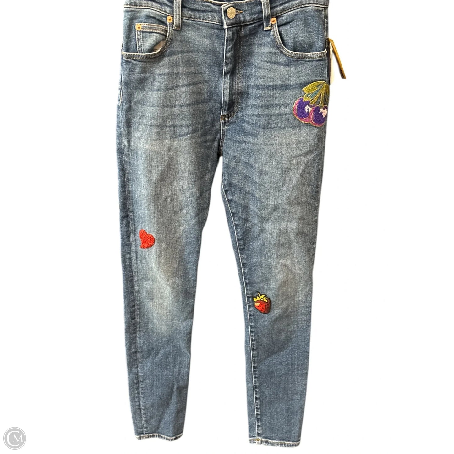 Jeans Luxury Designer By Gucci In Blue, Size: 4