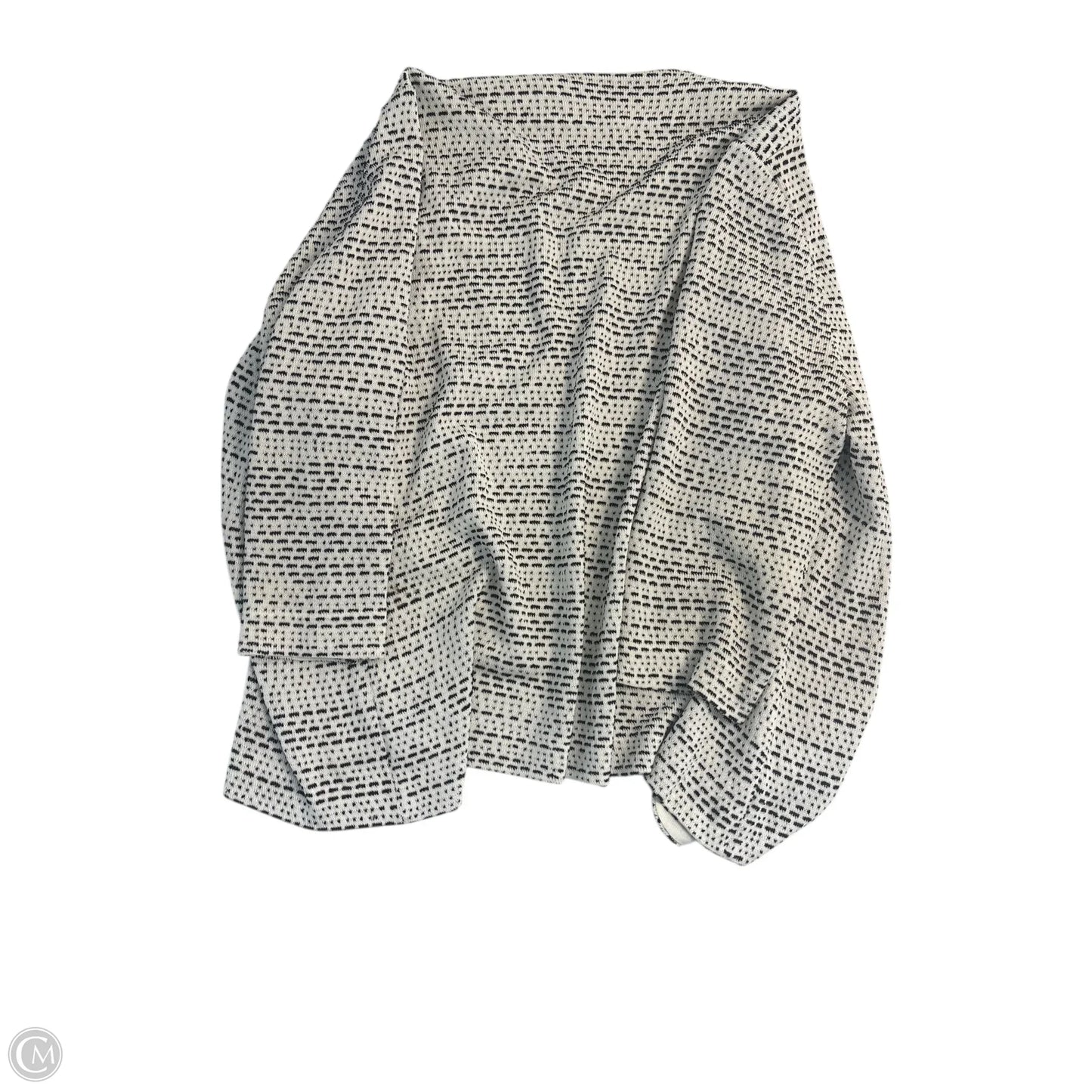 Cardigan By Ming Wang In Black & White, Size: L