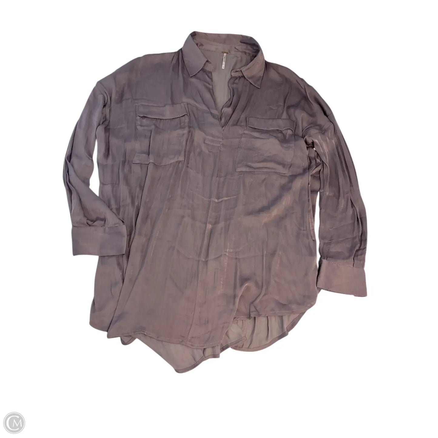 Top Long Sleeve Basic By Free People In Purple, Size: L