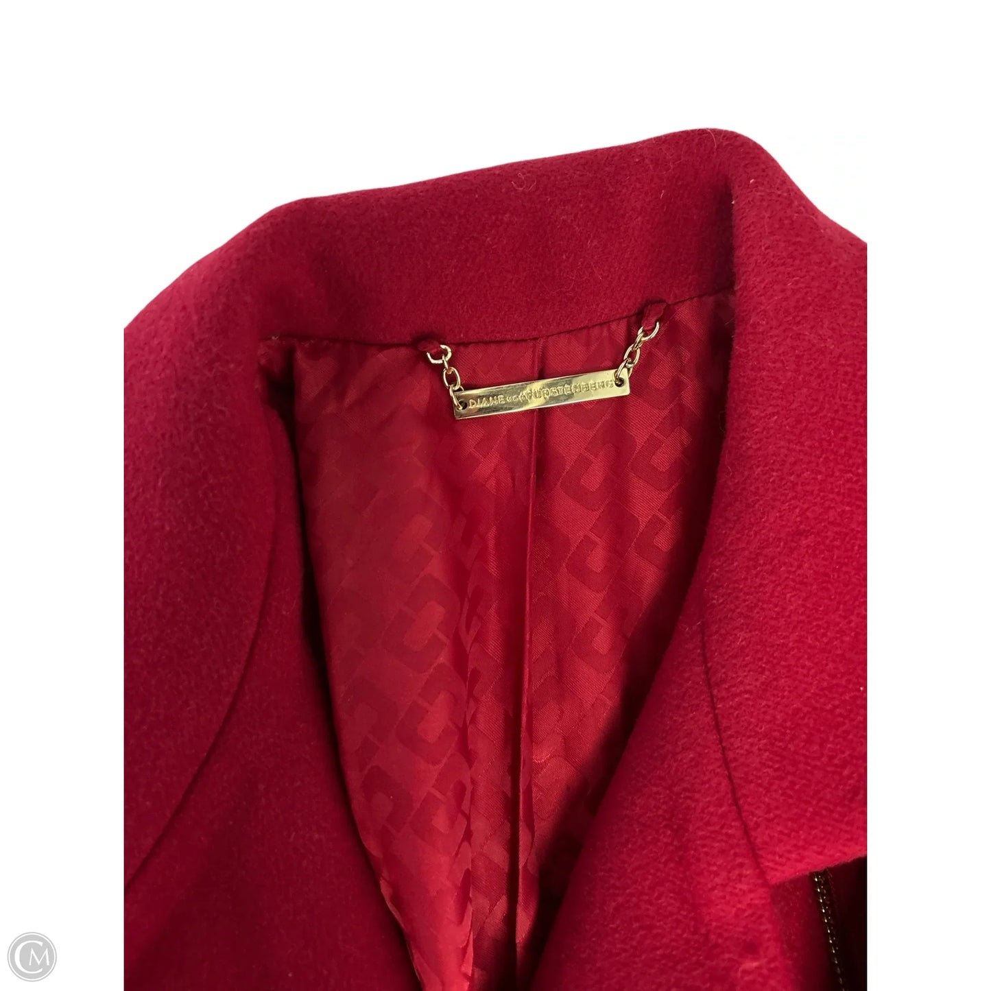 Coat Designer By Diane Von Furstenberg In Red, Size: 8