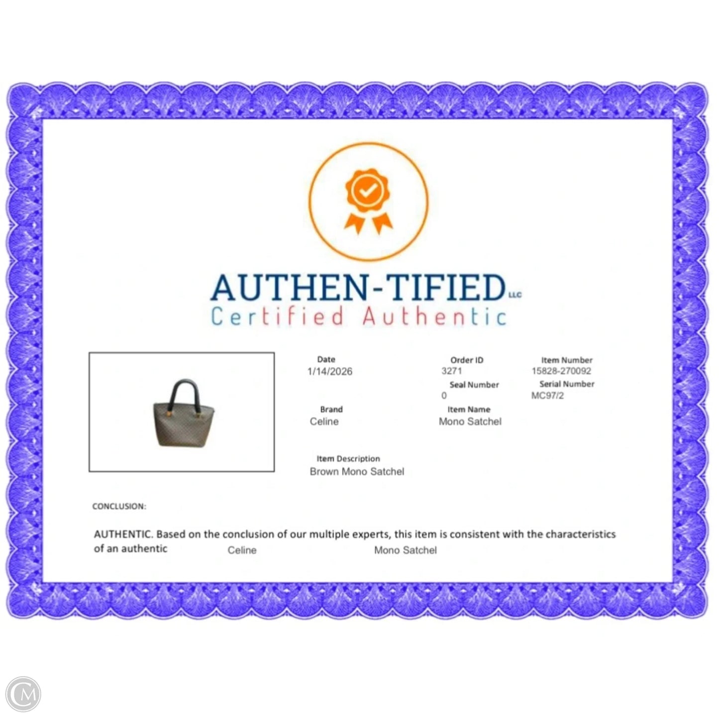 Handbag Luxury Designer By Celine, Size: Medium