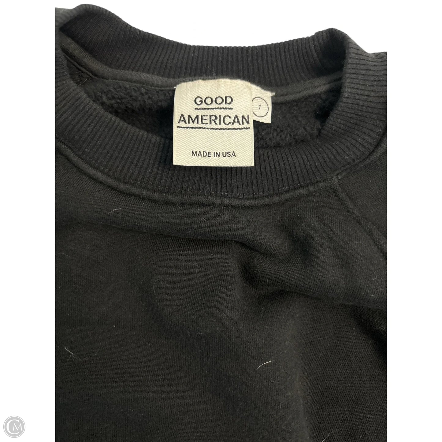 Sweatshirt Crewneck By Good American In Black, Size: S