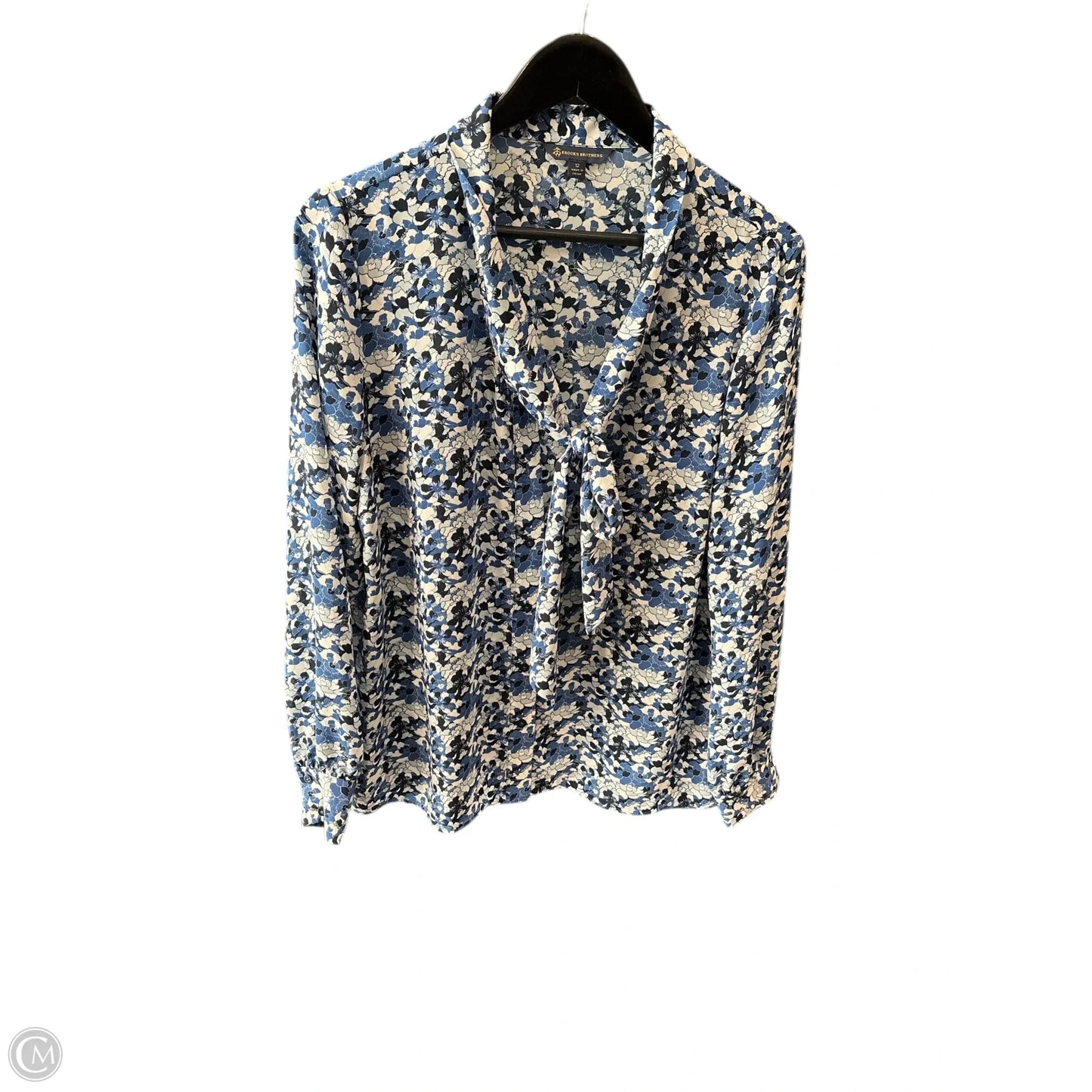 Top Long Sleeve Basic By Brooks Brothers In Blue, Size: 12