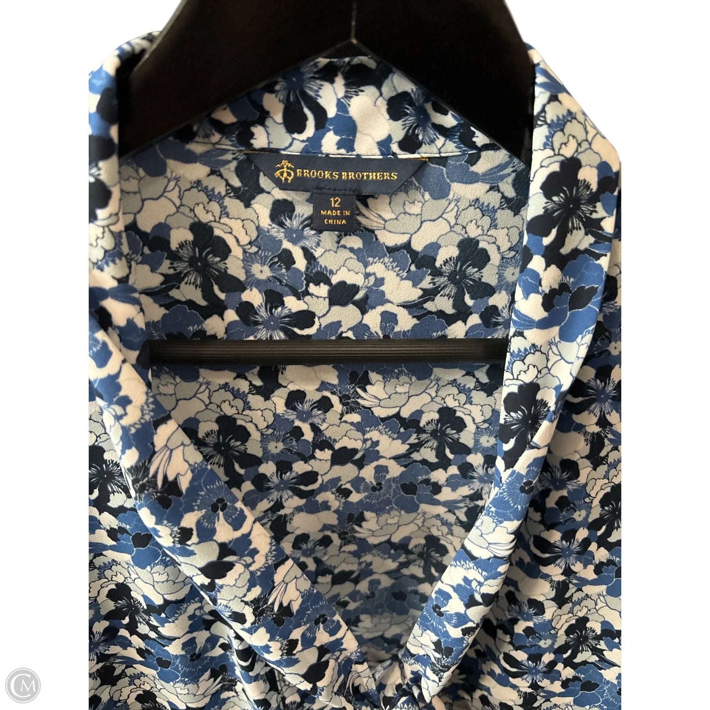 Top Long Sleeve Basic By Brooks Brothers In Blue, Size: 12