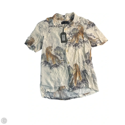 Top Short Sleeve Designer By All Saints In Cream, Size: M