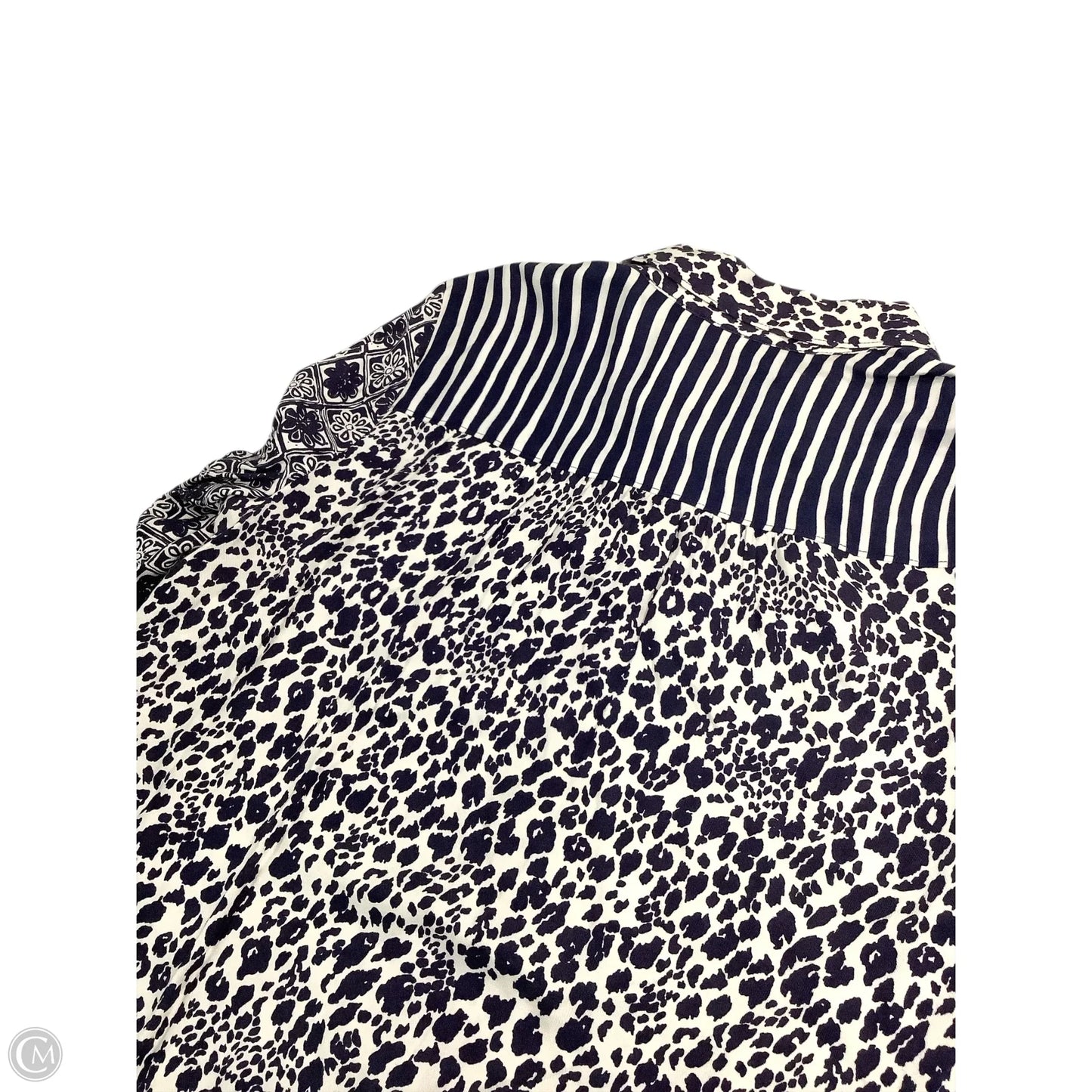 Top Long Sleeve Basic By Maeve In Blue & White, Size: S