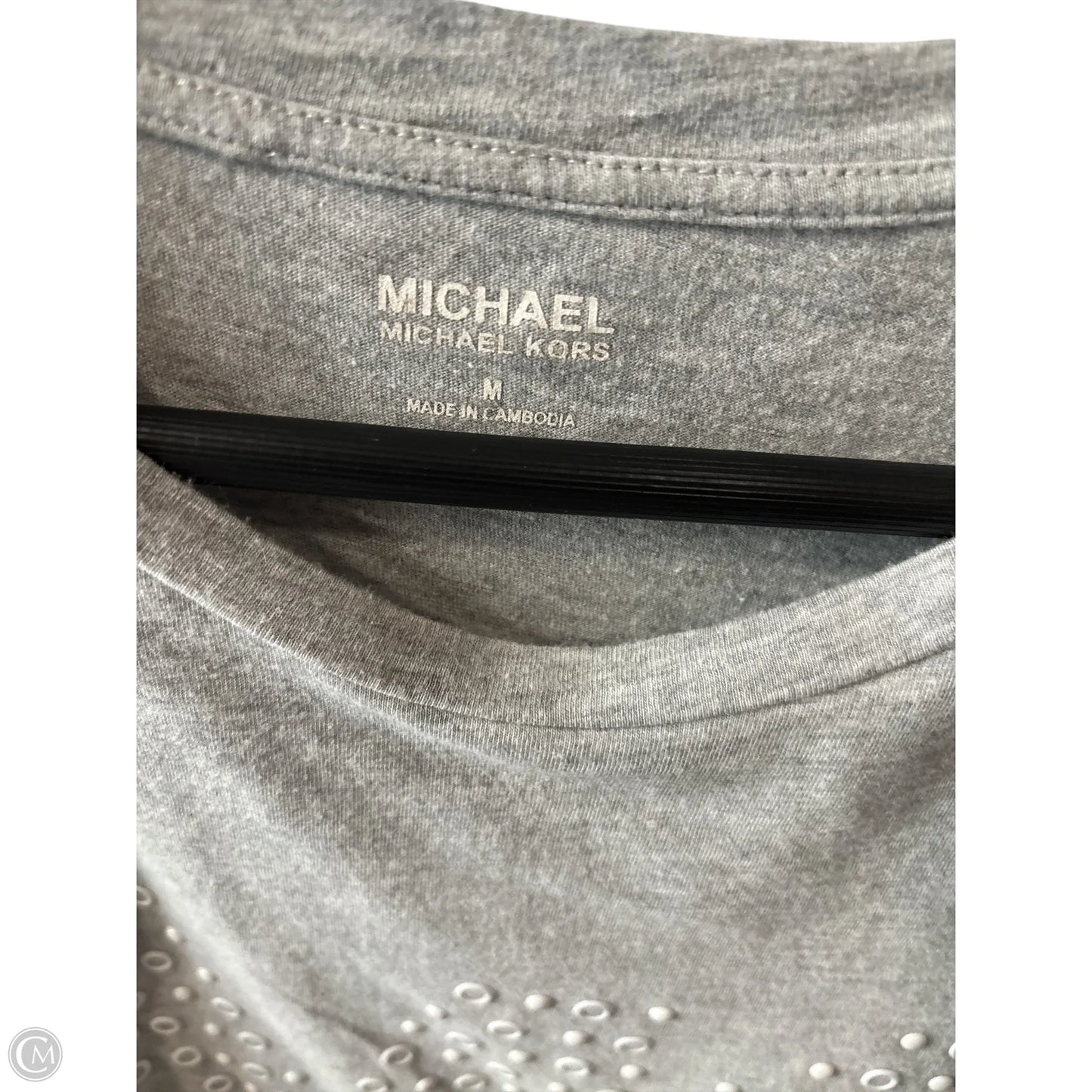 Top Short Sleeve Basic By Michael By Michael Kors In Grey, Size: M