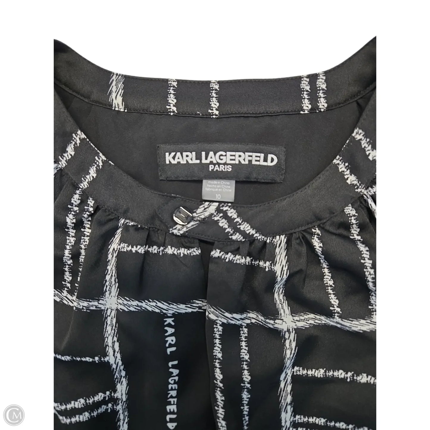 Dress Designer By Karl Lagerfeld In Black, Size: 10