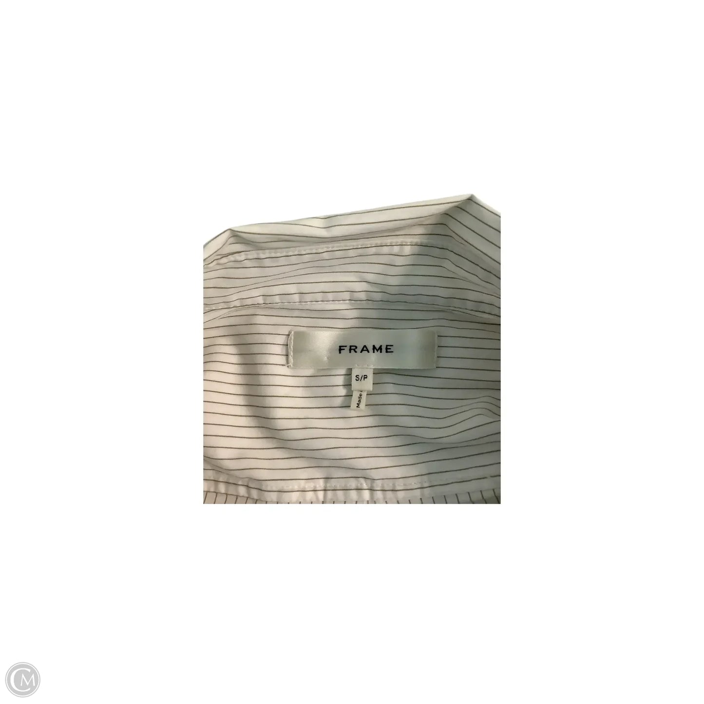 Top Long Sleeve Basic By Frame In Striped Pattern, Size: S