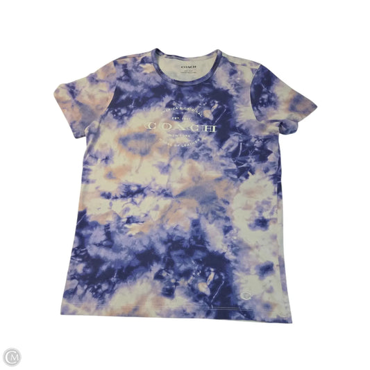 Top Short Sleeve Designer By Coach In Purple, Size: Xs